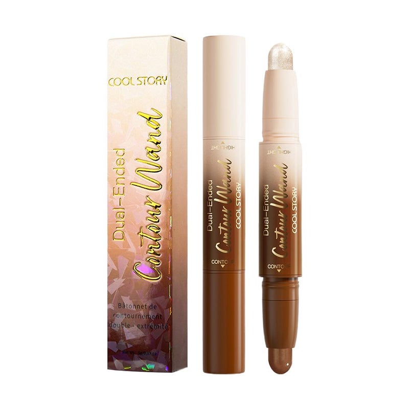 Double-ended contour stick, concealer, contouring, highlighter, V-line setting powder, shadow, nose contour.